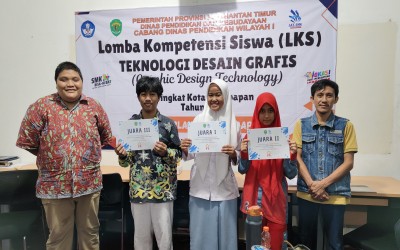 LKS DKV 2025 : SMK Negeri 2 Balikpapan Raih Juara 1! Fawnia Bersinar di Lomba Teknologi Desain Grafis se-Balikpapan
